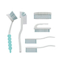 6 PCS Cleaning Brush, Scrub Brush Set for Kitchen and Bathroom Household Use with Various Brushes for Cleaning Dishes, Tiles, Corners and Floors